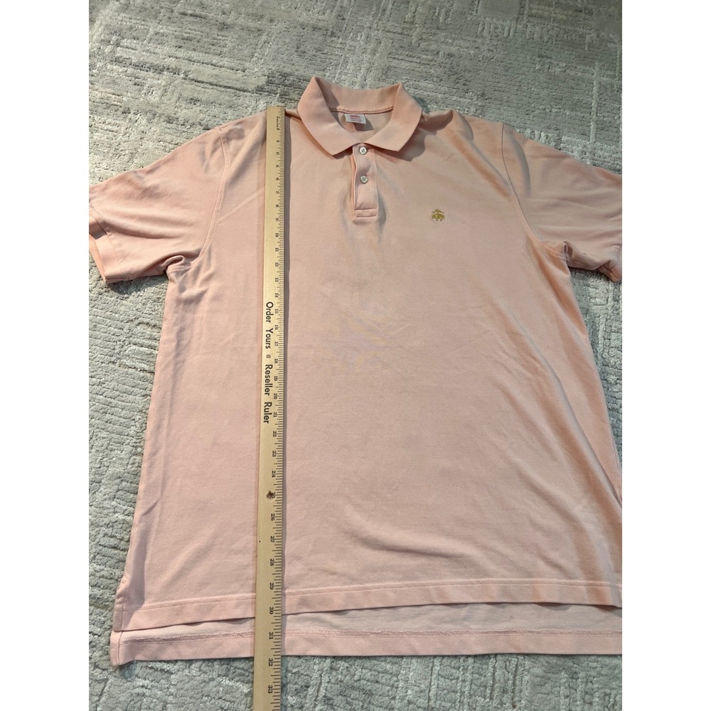 Brooks Brothers Performance Polo Shirt Mens XL Short Sleeve Salmon Pink - Picture 4 of 13